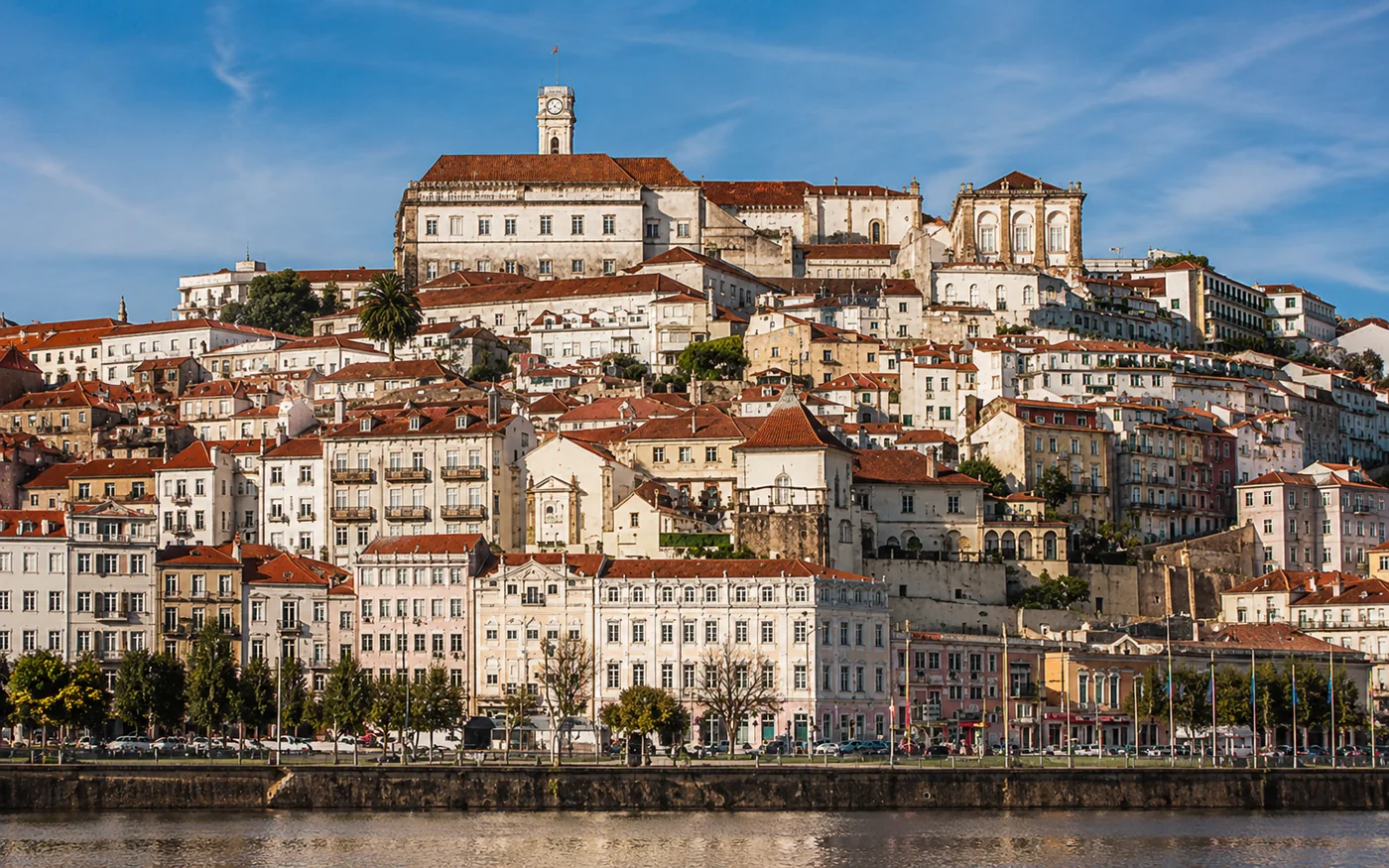 Historic skyline of Coimbra, an optional stop on a Lisbon to Porto private transfer